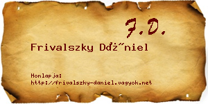 Frivalszky Dániel névjegykártya