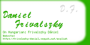 daniel frivalszky business card