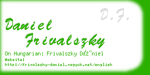 daniel frivalszky business card